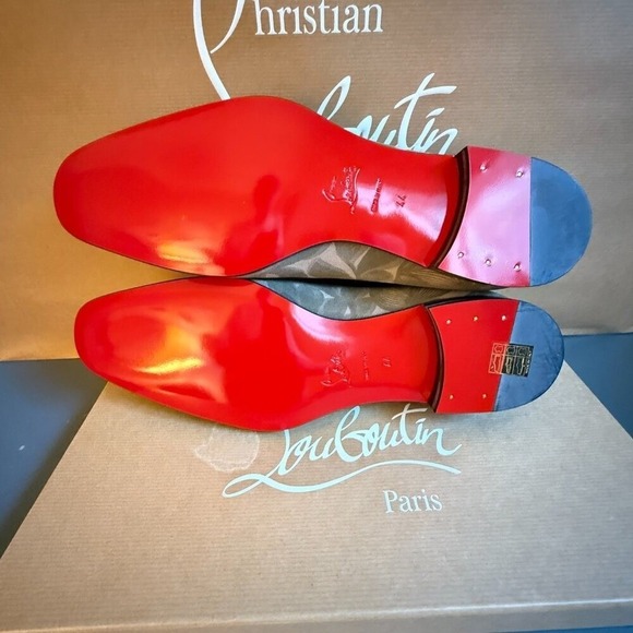 Christian Louboutin 3240038 Dandelion Flat Velvet Leather Loafers shoes, 43 - Picture 8 of 11